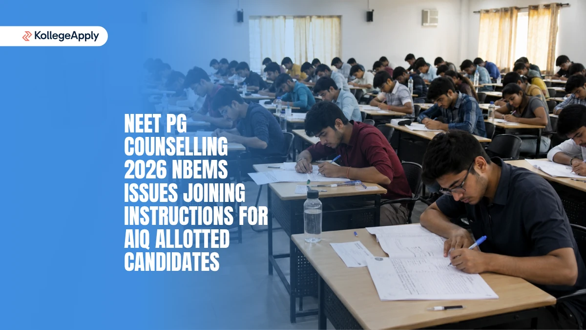 NEET PG Counselling 2026: NBEMS Issues Joining Instructions for AIQ Allotted Candidates