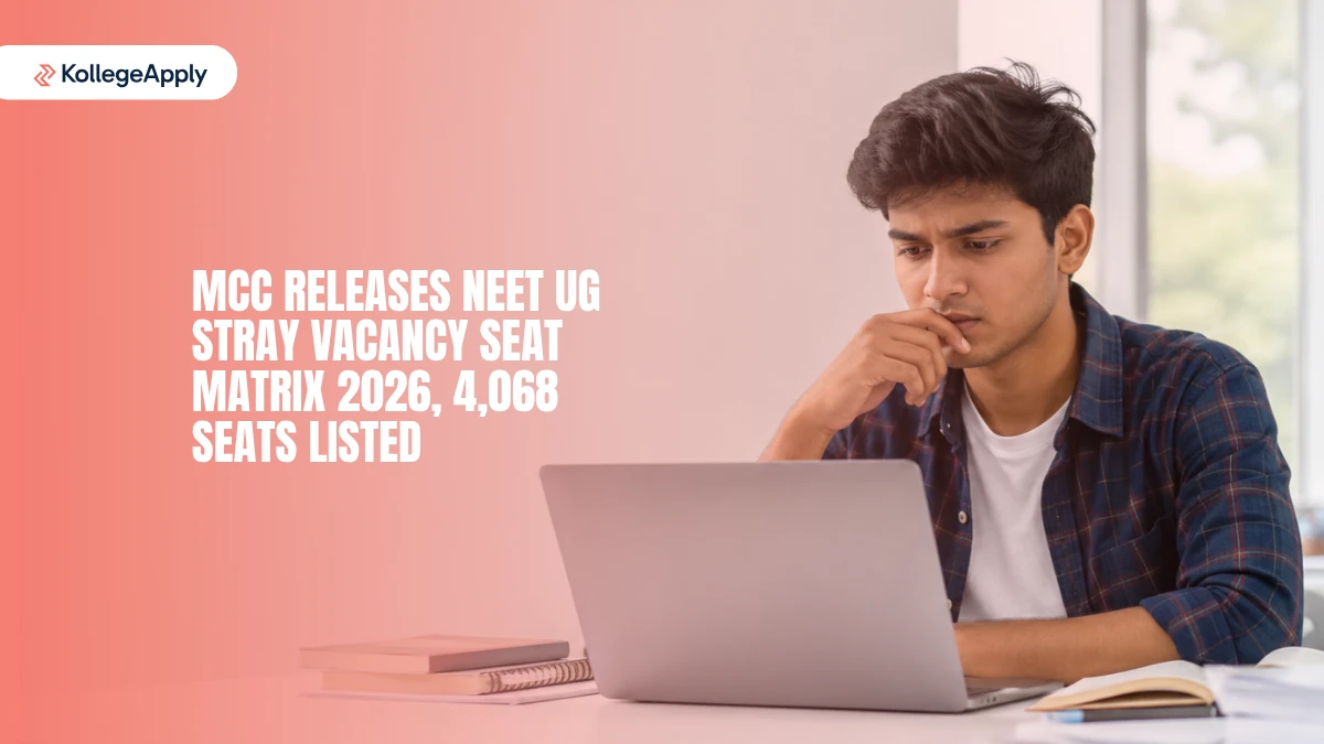 MCC Releases NEET UG Stray Vacancy Seat Matrix 2026, 4,068 Seats Listed
