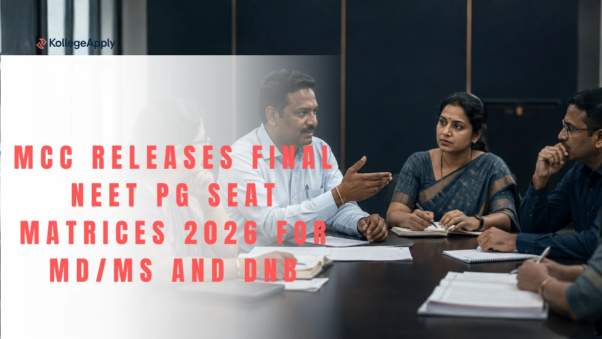 MCC Releases Final NEET PG Seat Matrices 2026 for MD/MS and DNB