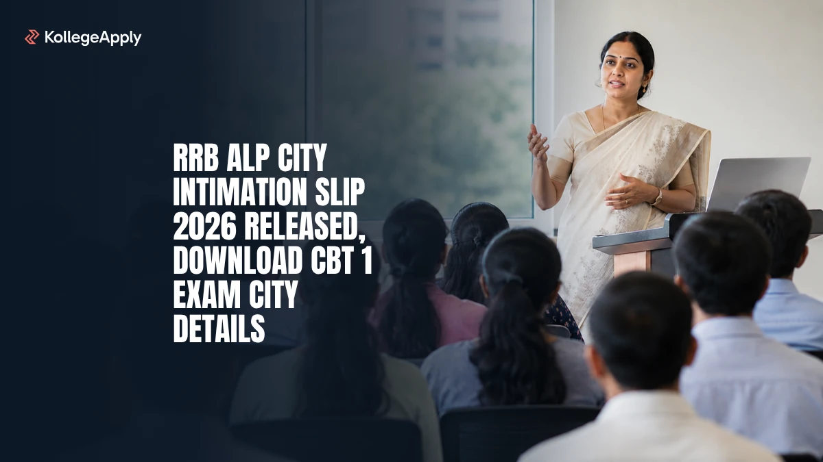 RRB ALP City Intimation Slip 2026 Released: Download CBT 1 Exam City Details
