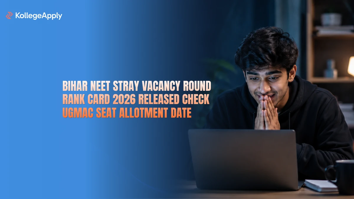 Bihar NEET Stray Vacancy Round Rank Card 2026 Released: Check UGMAC Seat Allotment Date