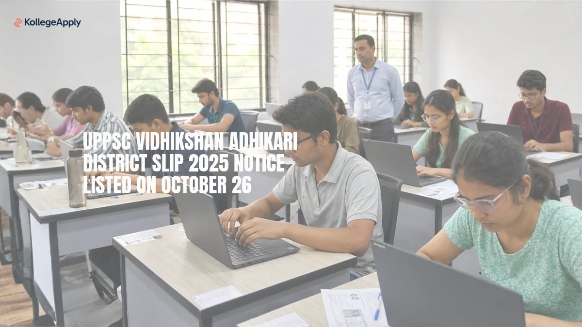 UPPSC Vidhikshan Adhikari District Slip 2025: Notice Listed on October 26
